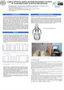 A SIMPLE ARTIFICIAL NEURAL NETWORK RECOGNIZES THE STATE  OF "SLOW-WAVE SLEEP" IN RATS IN FREE BEHAVIOR