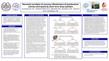 Neuronal correlates of recovery effectiveness of psychomotor  activity interrupted by short-term sleep episodes